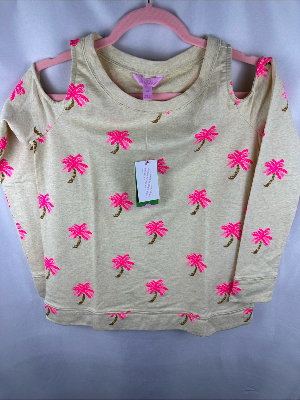 Lilly Pulitzer NWT, XS, sunny shoulder sandy pull, colony coral, tropical 🌴